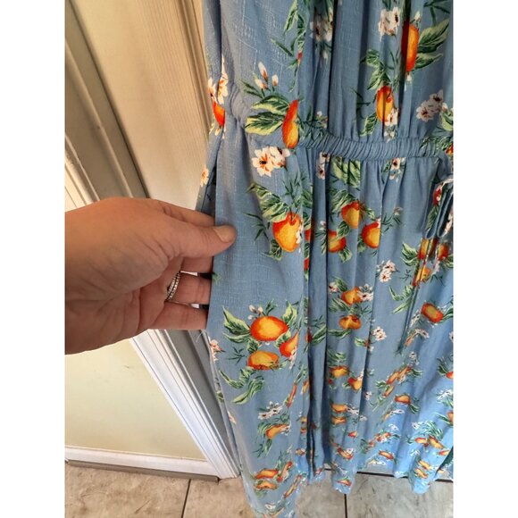 Torrid Maxi Length Floral/Oranges Scoop Neck Size 4 (4X) New With Tags - Picture 6 of 6